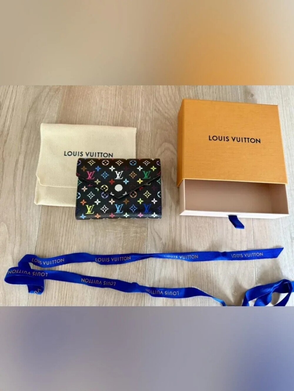 Louis Vuitton Black Multicolor Monogram Envelope Wallet
